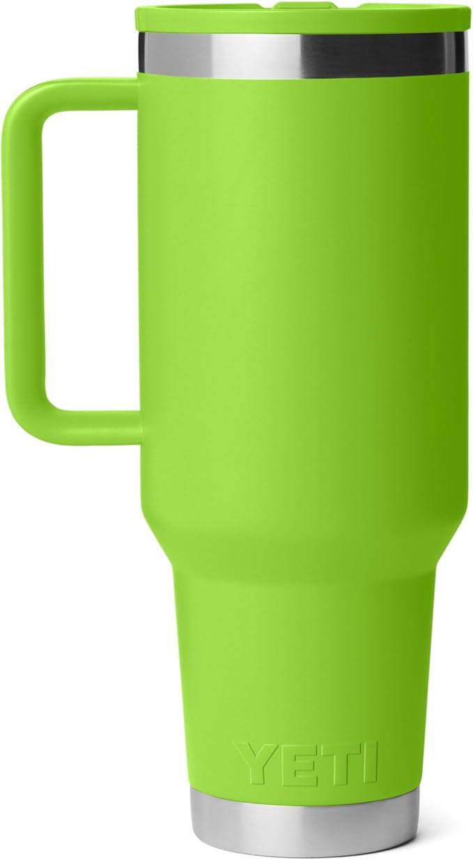 YETI Rambler 40 oz Travel Mug with Flip Straw Lid – Stainless Steel, Vacuum Insulated, Leakproof, Cup Holder Friendly