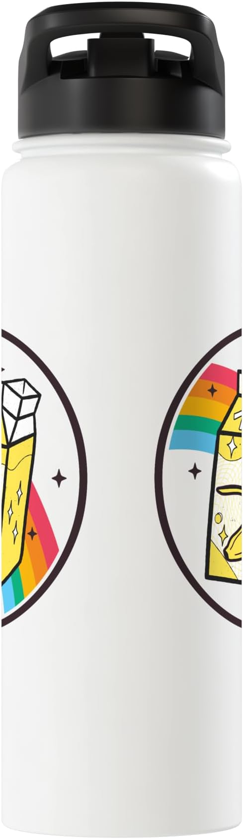 Banana Milk Carton Rainbow Japan Style Otaku Vaporwave Anime Stainless Steel Insulated Water Bottle