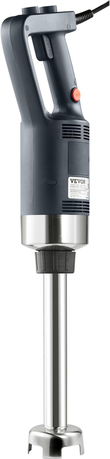 VEVOR Commercial Immersion Blender, 750W 12" Heavy Duty Hand Mixer, Variable Speed Kitchen Stick Mixer with 304 Stainless Steel Blade, Multi-Purpose Blender for Soup, Smoothie, Puree, Baby Food
