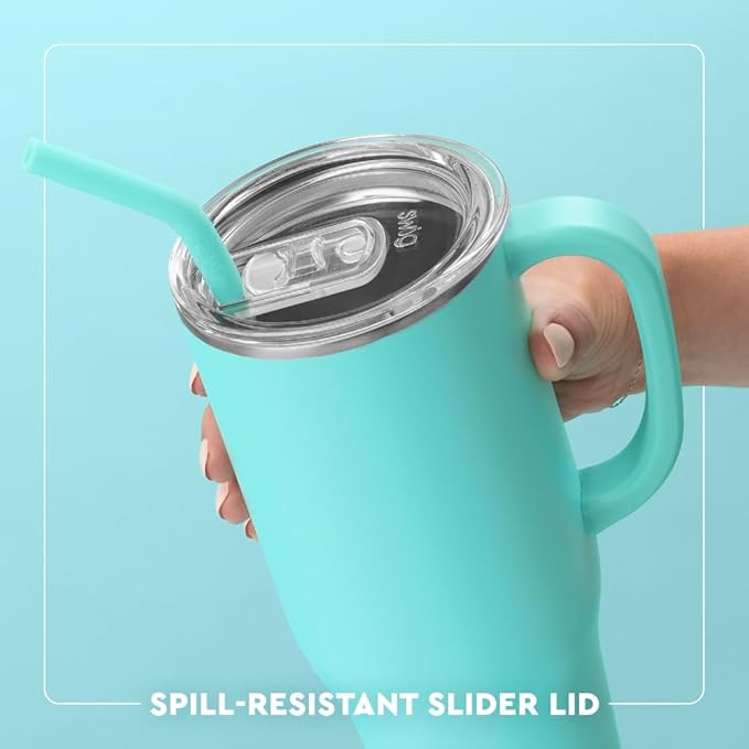 Swig Life 40oz Mega Mug, 40 oz Tumbler with Handle and Straw, Cup Holder Friendly, Dishwasher Safe, Extra Large Insulated Tumbler, Stainless Steel (Tutti Frutti)