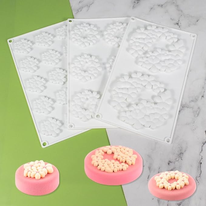 Diy Bubble Cloud Flower Silicone Mold Dessert Cake for Chocolate Tool Decorating Jelly Kitchen Cake Baking Dish Mould Mouss (Cloud Flower N_11.84 X7 X0.32 inch)