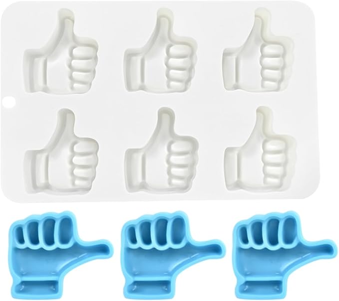 Food-Grade Silicone Thumb Molds, Non-Stick Baking Pan Mold for Chocolate, Candy, Jelly, Ice Cube, Muffin (H_ Thumb)