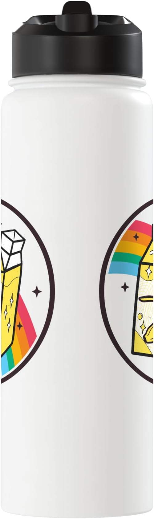 Banana Milk Carton Rainbow Japan Style Otaku Vaporwave Anime Stainless Steel Insulated Water Bottle