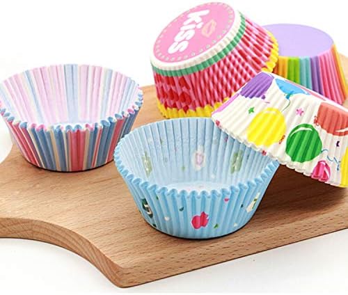 1000pcs Random Colorful Designs Christmas, Wedding Cake Decorating Baking Cups Cupcake Liners