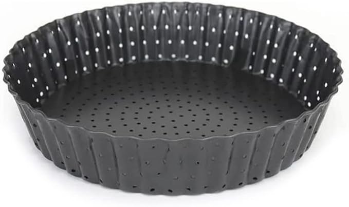 Quiche Lorraine Deep Dish Pie Pan - 9.44 inch Tart Pans with Removable Bottoms - Apple Pie Pan - 9.44 inch Tarte Tatin Pan - Deep Dish Pie Crust - Quiche Baking Dish