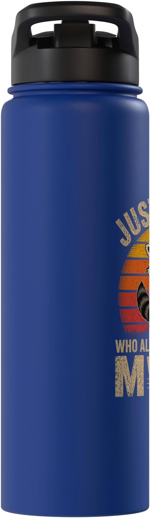 Just A Dad Who Always Came Back With The Milk Raccoon Retro Stainless Steel Insulated Water Bottle