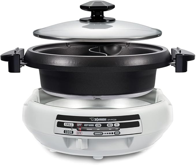 Zojirushi EP-PFC20HA Electric Skillet and Zojirushi NS-LGC05XB Micom Rice Cooker & Warmer Bundle