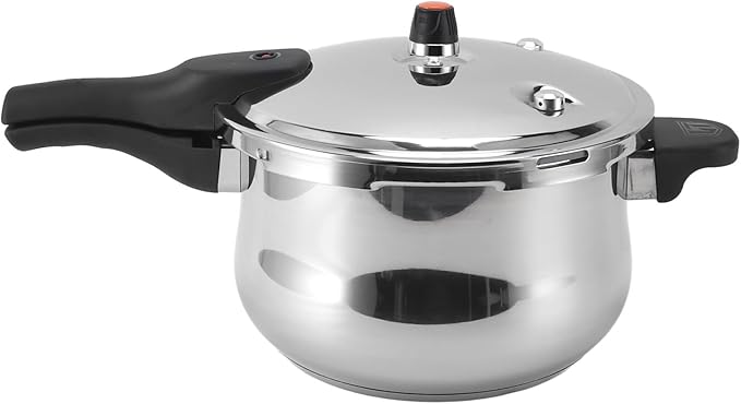 Electric Pressure Cooker, Alarm Valve, Anti-clogging Cover, 80KPA Stainless Steel Pressure Cooker for Gas Stove (9L)