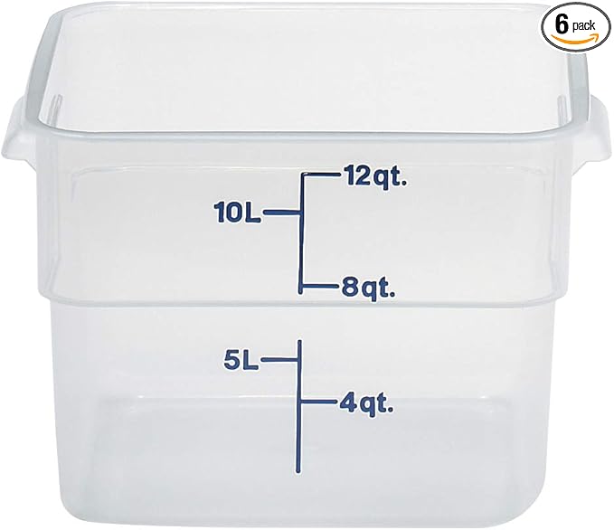 Cambro 12SFSPP190 12 qt Polypropylene Food Storage Container - CamSquare® Case of 6