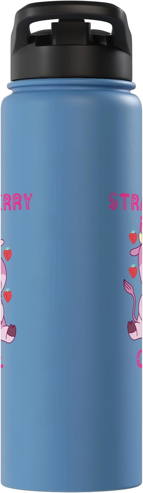 Strawberry Milk Girl Japanese Strawberry Shake Cute Pink Cow Stainless Steel Insulated Water Bottle