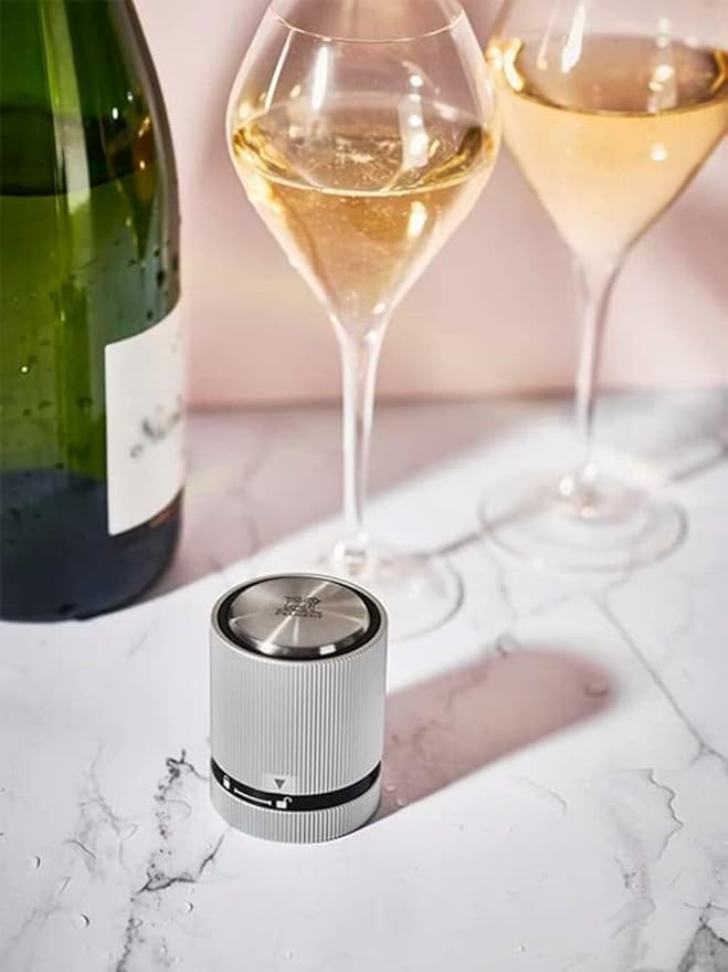 Peugeot Line Bottle Stopper For Sparking Wine/Champagne, Light Grey