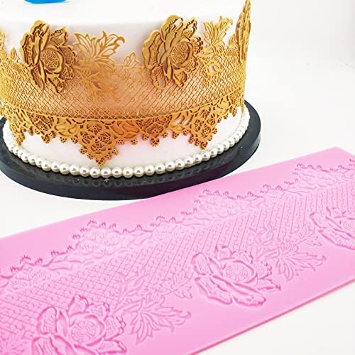 sugar edible wedding floral flower lace cake silicone Embossing Mat Texture fondant impression lace mat decorating mold gum paste cupcake topper icing candy imprint baking moulds craft