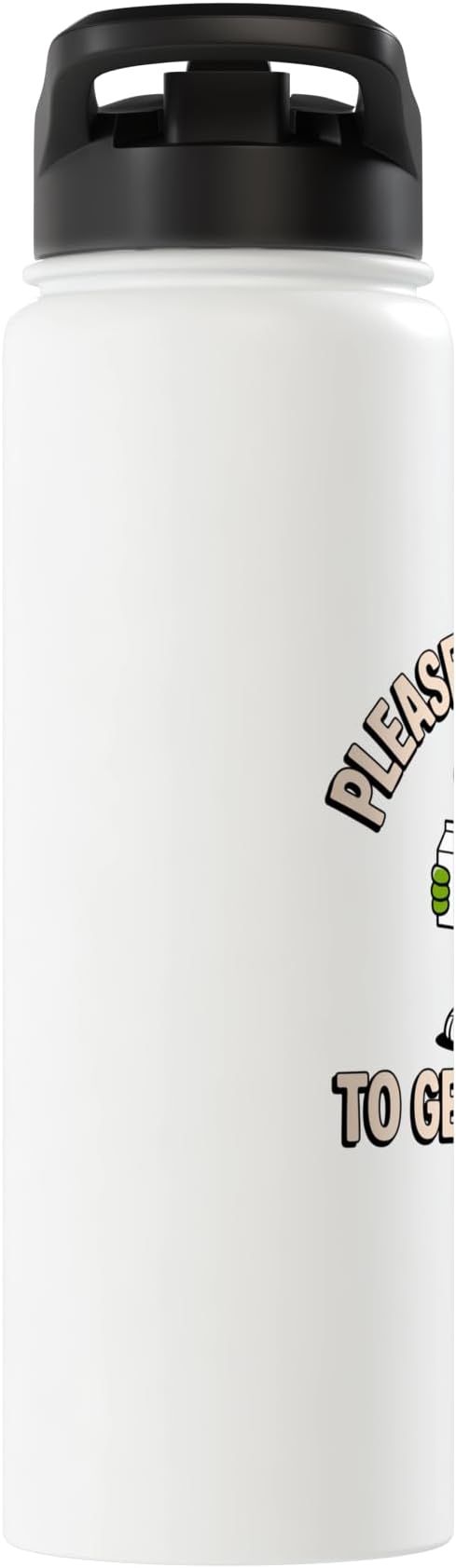 Please Remind Me To Get The Milk Funny Dinosaur Stainless Steel Insulated Water Bottle