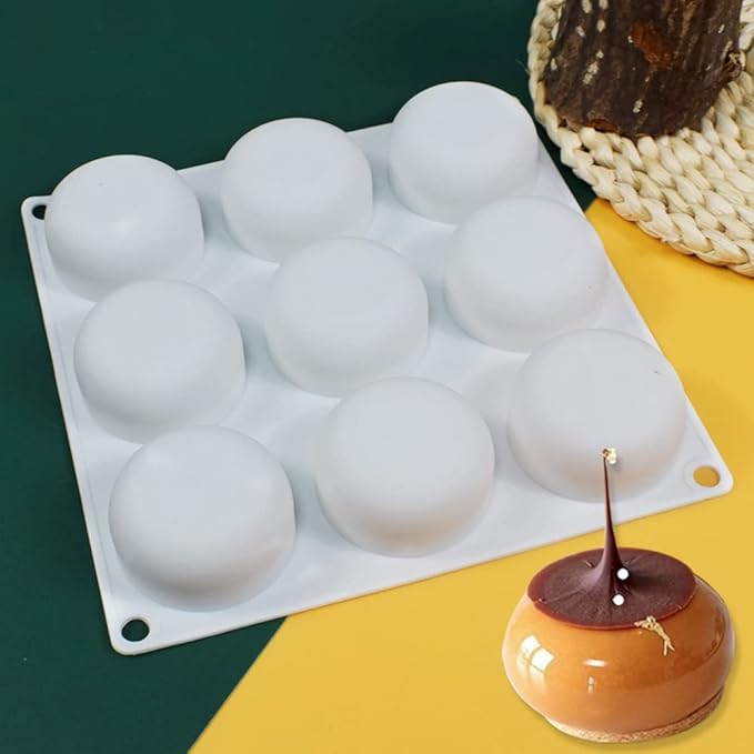 Silicone Mold Fondant Cake Mold DIY Chocolate Baking Tools Cake Decoration Accessories Bakeware (Round)