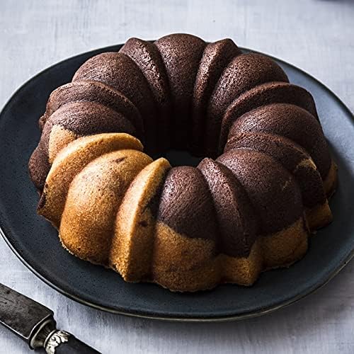 Nordic Ware Formed Treat Bundt Pan, 12-Cup, Silver