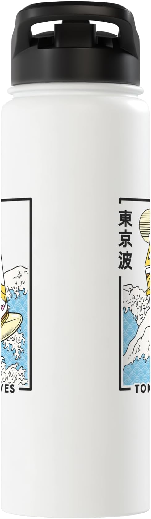 Banana Milk Carton Great Waves Anime Kawaii Aesthetic Stainless Steel Insulated Water Bottle