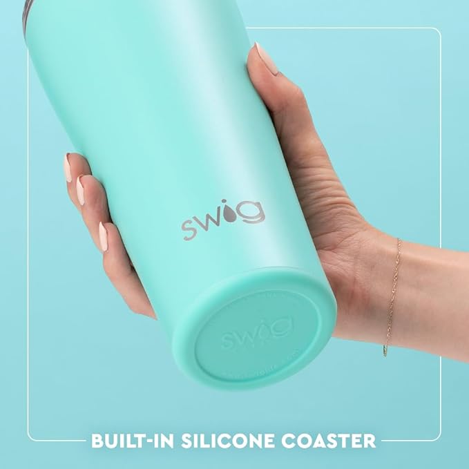 Swig Life 32oz Insulated Tumbler, Travel Coffee Tumbler with Lid, Cup Holder Friendly Travel Coffee Mug, Stainless Steel with Lid (Howdy Holidays)