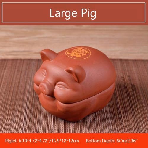 Ceramic Cooking with Lid small Heat Resistant Compatible Earthen Ceramic Cooking Pot Unglazed for Cooking, Rice Meat Soup Family Meals with Tray, spoon(11 * 9 * 9cm)
