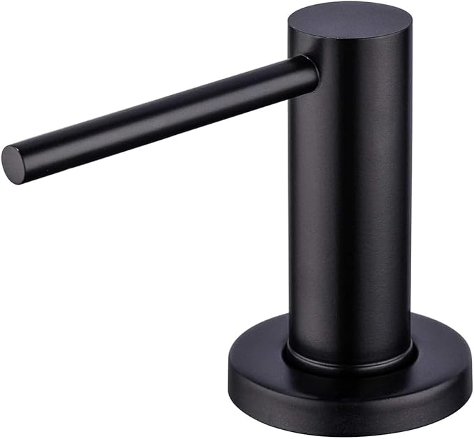 Soap Dispenser for Kitchean Sink, Built in Black Soap Dispenser Stainless Steel Soap Pump with 40" Extension Tube and 500ml Bottle Easy to Refill