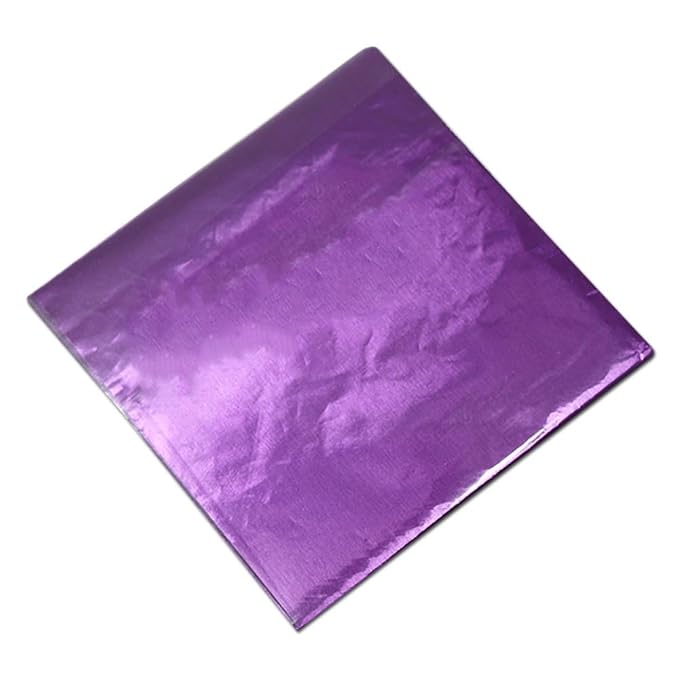 PABCK 500 Pcs 5 Colors Chocolate Candy Wrappers Aluminium Foil Wrapping Papers Square Sweets Lolly Paper Food Tin Foil Wrapper for Candy Packaging Decoration (5.9x5.9 inches)