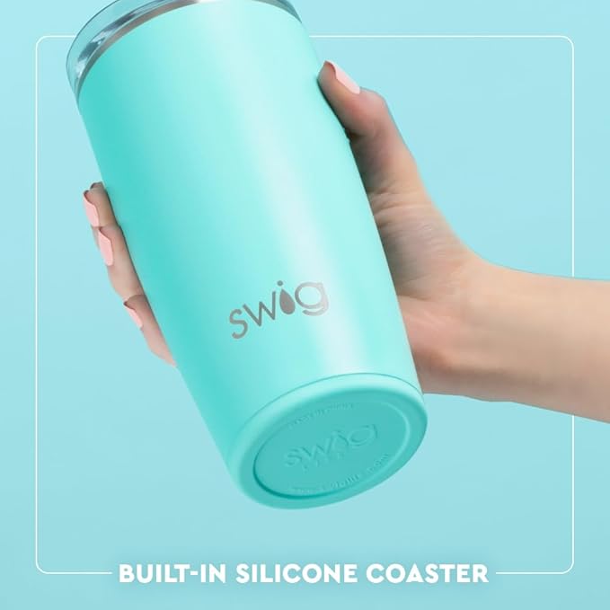 Swig Life 22oz Insulated Tumbler, Travel Coffee Tumbler with Lid, Cup Holder Friendly Travel Coffee Mug, Stainless Steel, 22 oz Tumblers, Reusable Insulated Mug with Lid (Errbody Boat)