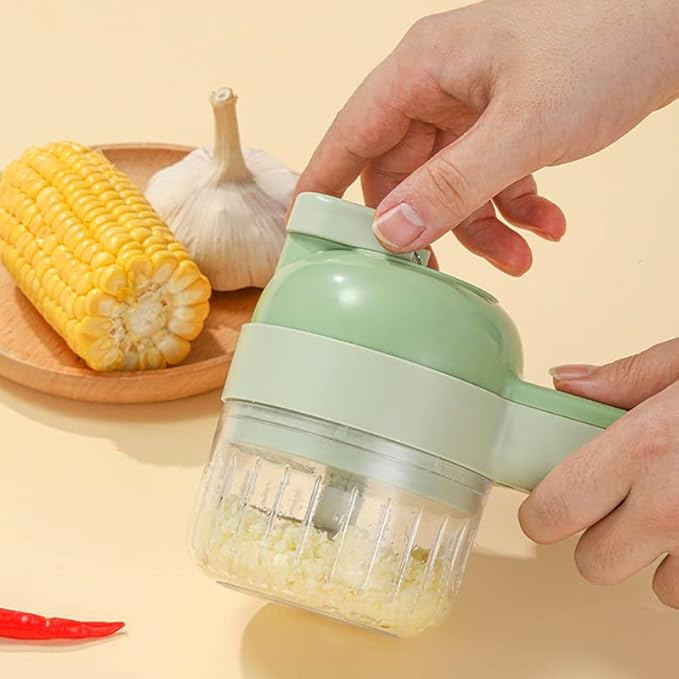 Cordless Garlic Chopper, Handheld Vegetable Chopper for Home Kitchen, Electric Wireless Food Chopper for Garlic Pepper Chili Onion(Food Chopper)