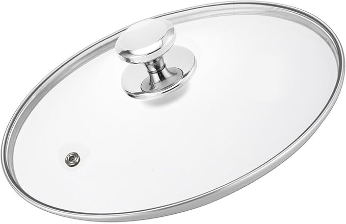 Glass Lids, Replacement Tempered Clear Glass Lids with Steam Vent，Covers For pots, pans and skillets，Available in Small and Large lid 8, 9.5, 10.25, 11, 12, and 12.5 Inch