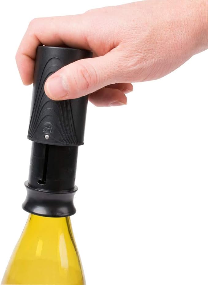 Franmara Wine Saver Vaccum Pump and Stopper, Black, 3