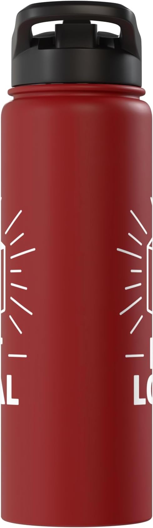 Funny Eat Local Milk Carton Minimalist Saying Stainless Steel Insulated Water Bottle