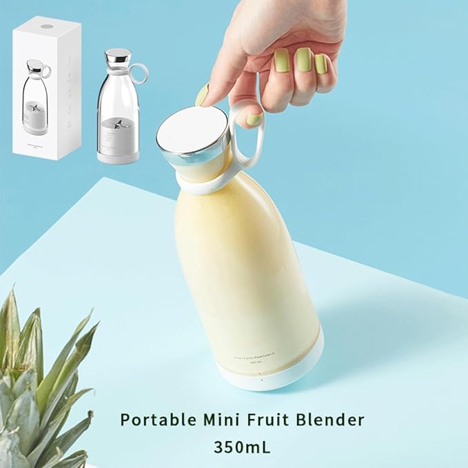Portable Blender for Smoothies, Personal Small Smoothie Blender with 11.83 Oz/350ml for Shakes and Smoothies, Durable Stainless Steel Blades, Magnetic Charging, Convenient (White)