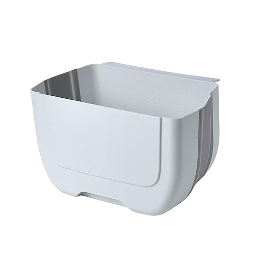 Hanging Trash Can, Kitchen Garbage Bin Waste Bins, Foldable Trash Can Wall-Mounted Trash Can Cabinet Door Hanging Trash Can Portable Storage Bin Trash Can (Size : A)