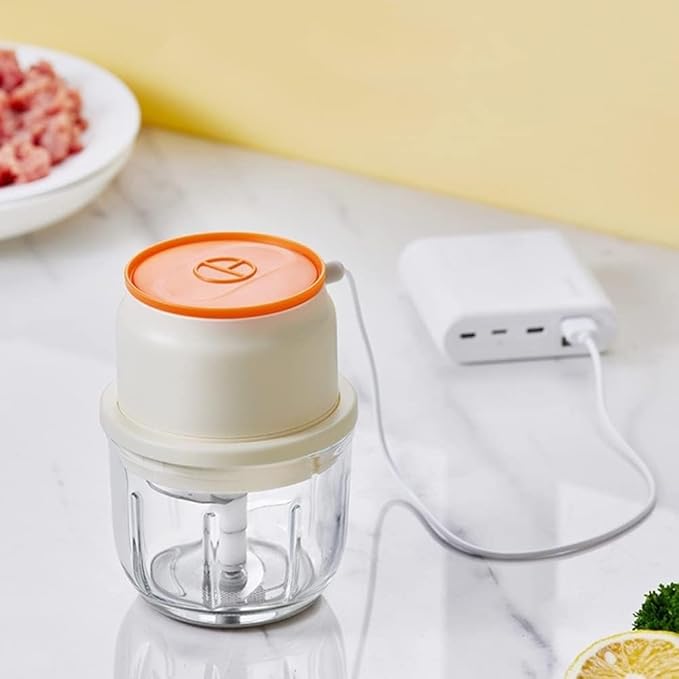 Mini Cordless Electric Mini Chopper, Portable Powerful Garlic Chopper, Onion Grinder, Masher, Crusher, Food Processor for Ginger, Chili, Veggie (Size : 250ml)