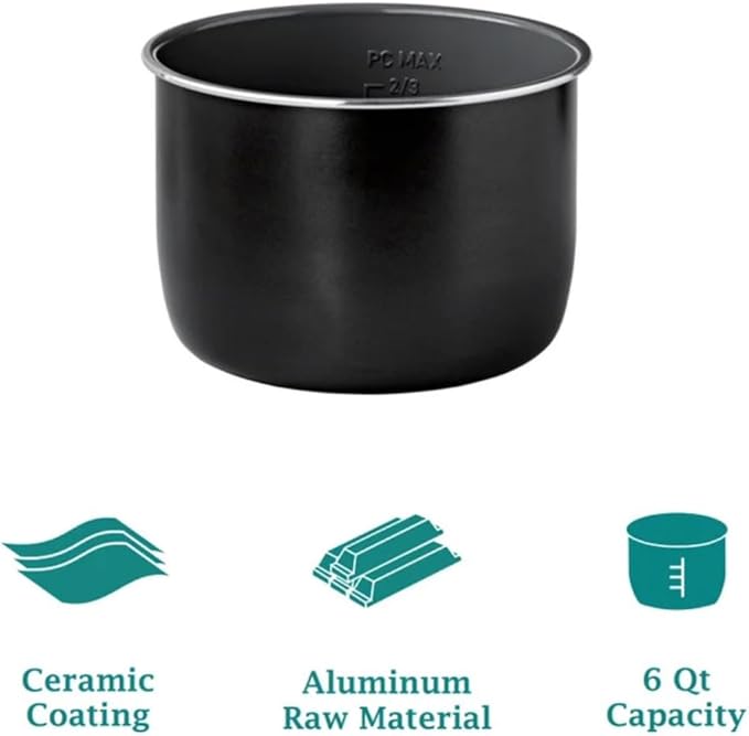 The Woman 6-Quart Electric Pressure Cooker with Touch Control Display & Locking Lid,Multi-Use,Keep Warm, Tempered Glass Lid