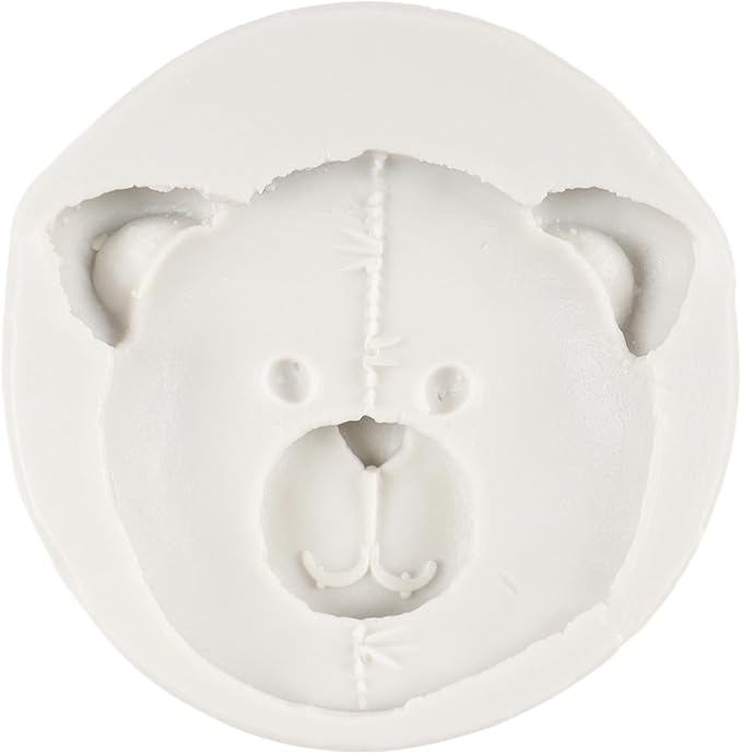 Bear Silicone Fondant Molds Pearl Fondant Mold Ball Pearl Semi Sphere Chocolate Molds Bow Candy Mold For Baby Shower Cake Decoration Cupcake Topper Polymer Clay Gum Paste Set of 5