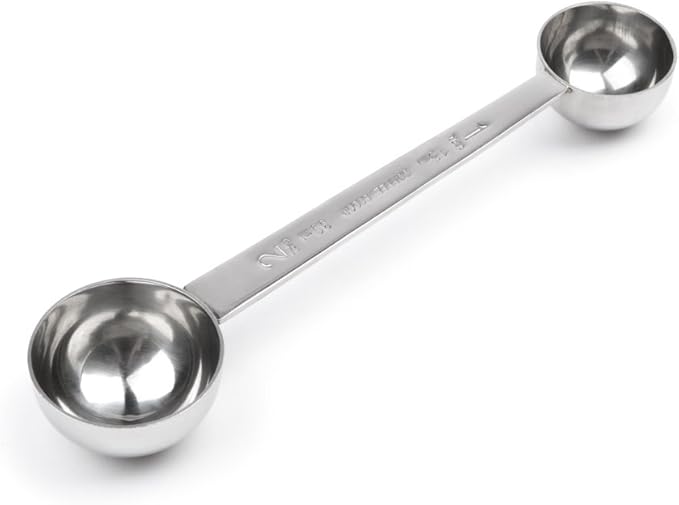 Fox Run Double Measure Scoop, 7.75 x 1.75 x 1.25 inches, Metallic