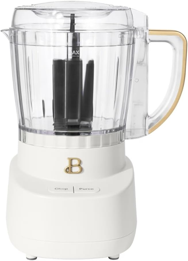 3-Cup Mini Food Chopper 250W with, Electric Food Processor, Chop & Puree Function, Dishwasher Safe Parts, Safety Lid, Compact Kitchen Appliance (White Icing)