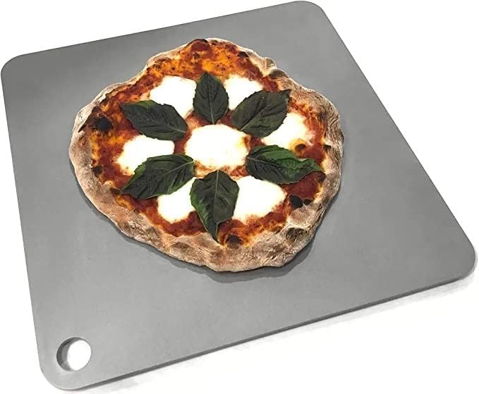 ThermiChef 14x20 Pizza Steel, 1/4" Thick, 19.2 lbs - Cooking Steel for Oven & Grill - Made in USA