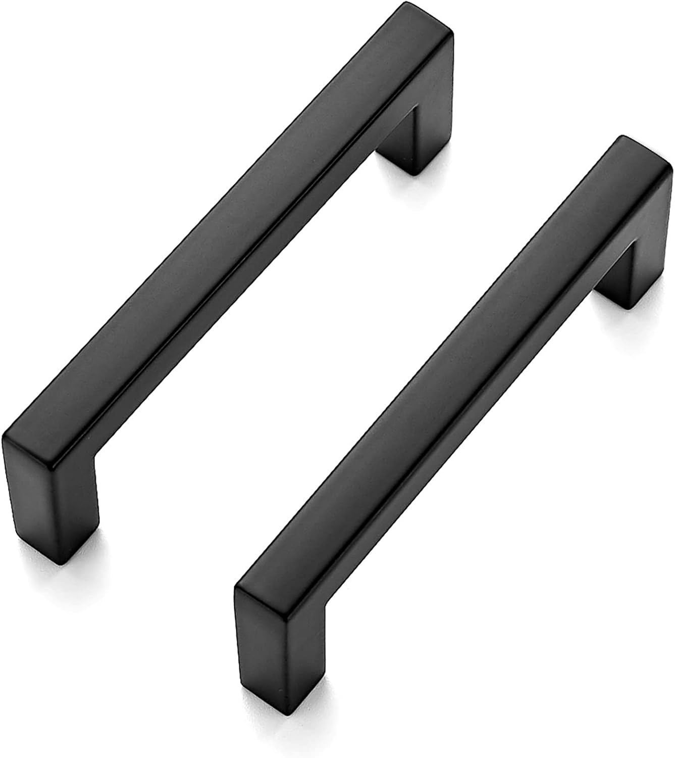 Ravinte 35 Pack Solid 3 Inch Center to Center Slim Square Bar Drawer Handles - Cabinet Hardware in Matte Black - Kitchen Pulls and Handles