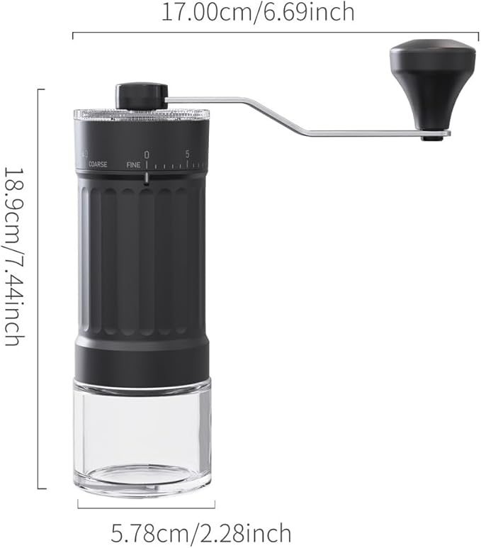 Manual Coffee Grinder, 40 Levels External Adjustment, Portable Hand Coffee Bean Mill, Ceramic Burr Coffee Grinder