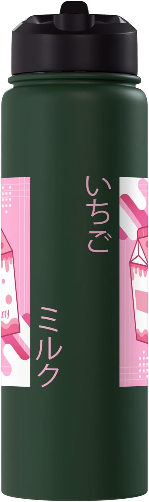 Strawberry Milkshake Tshirt Japanese Otaku Anime Kawaii Stainless Steel Insulated Water Bottle