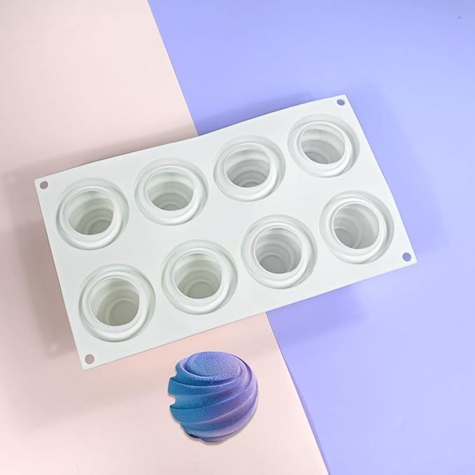 mostsom Sea Octopus Tentacles Silicone Mold Round Star Shaped Baking Mold Cake Border Fondant Molds Cake Decorating Tools (I 11.88x6.92x2.48 Inch)