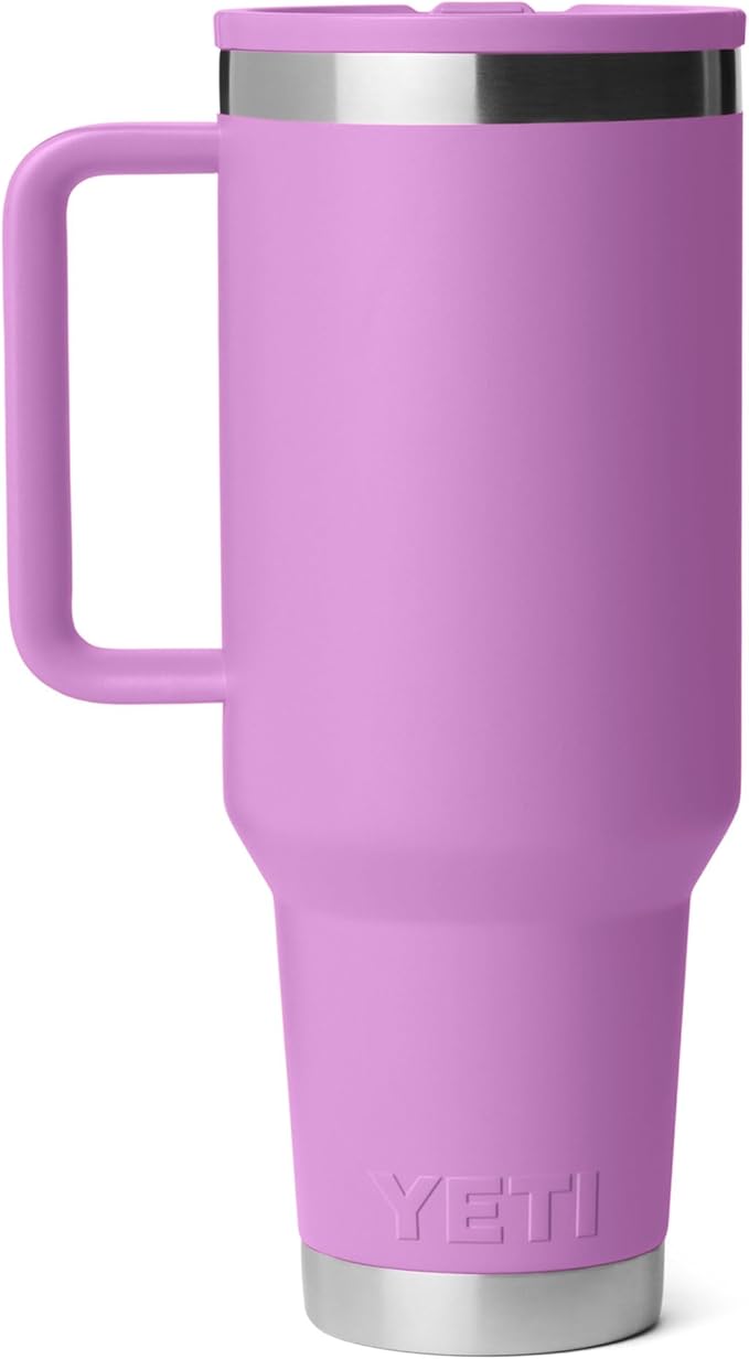 YETI Rambler 40 oz Travel Mug with Flip Straw Lid – Stainless Steel, Vacuum Insulated, Leakproof, Cup Holder Friendly