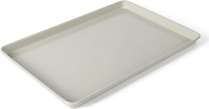 Martha Stewart Gallen 15 x 10 Inch Nonstick Carbon Steel Cookie Sheet – Cool Grey, Durable Bakeware for Even Baking and Easy Cleanup