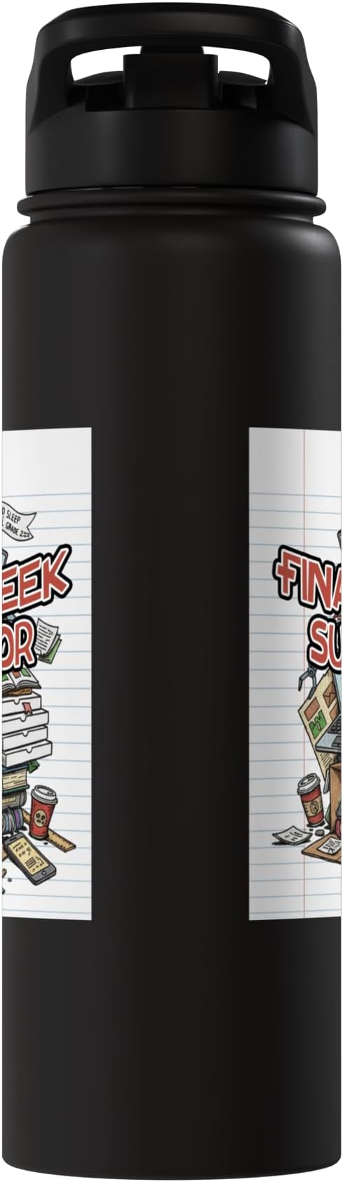 Cafeteria Critic - Student Lunch School Humor Food Chaos Stainless Steel Insulated Water Bottle