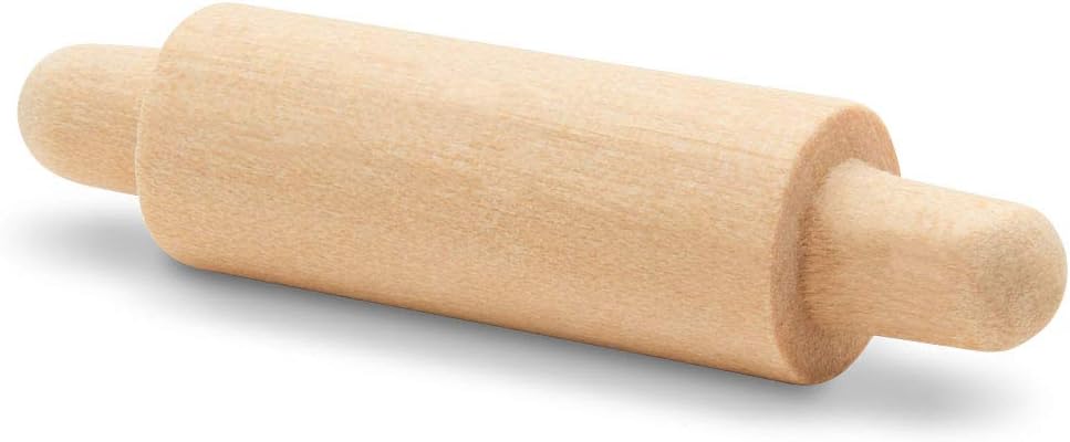 Wooden Mini Rolling Pin, 1-1/2 inches, Pack of 100, Perfect for Scrapbook Projects, Miniatures, Party Decor, and Crafts, by Woodpeckers