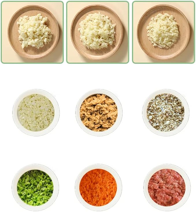 Cordless Garlic Chopper, Handheld Vegetable Chopper for Home Kitchen, Electric Wireless Food Chopper for Garlic Pepper Chili Onion(Food Chopper)