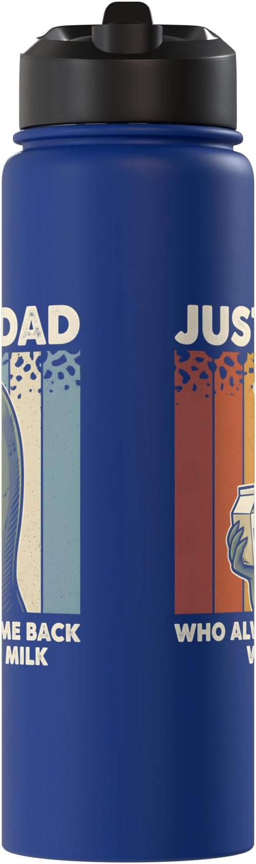 Nessie Dad Who Always Came Back With The Milk Retro Sunset Stainless Steel Insulated Water Bottle