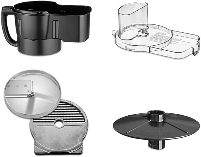 Waring Commercial Continuous Feed Hopper, Lid Assembly w/Slinger & Dicing Assembly for WFP16S & WFP16SCD