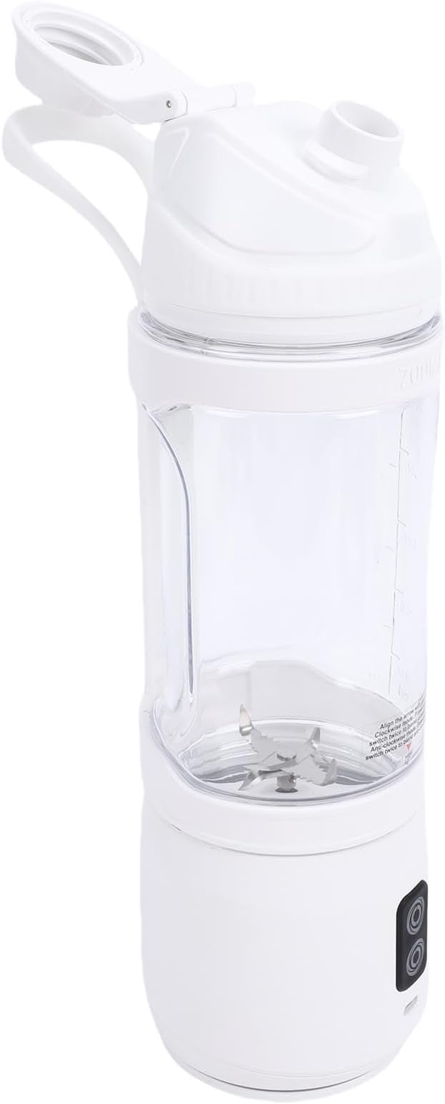 Asixxsix Portable Blender, 240W Cordless USB C Rechargeable 24oz Personal Blender Small Smoothie with Intelligent LED Display Base for Shakes Smoothies Frozen Blending (700ml)
