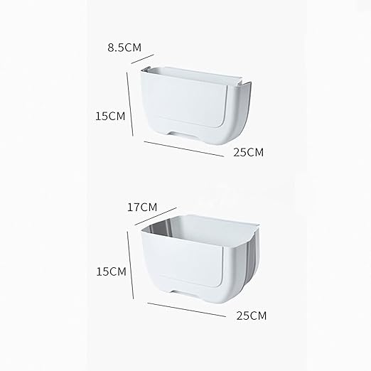 Hanging Trash Can, Kitchen Garbage Bin Waste Bins, Foldable Trash Can Wall-Mounted Trash Can Cabinet Door Hanging Trash Can Portable Storage Bin Trash Can (Size : A)